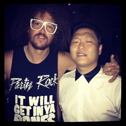 싸이, LMFAO 레드푸와 인증샷 '라스베가스에서 만난 사이'