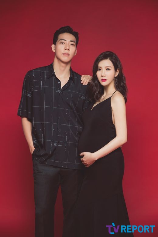 이토록 예쁜 D라인…'정창영♥' 정아, 만삭 화보 공개