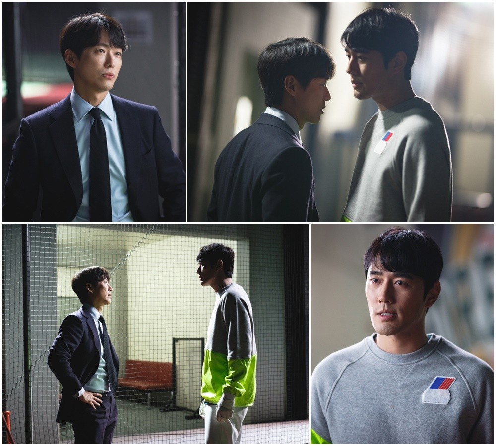'스토브리그' 남궁민 VS 조한선, 훈련장서 격돌…기싸움 예고