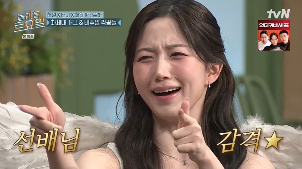 앤믹스 해원, 엑소 수호에 감격 “내 사진 알아봐…동네방네 자랑” (‘놀토’) [종합]