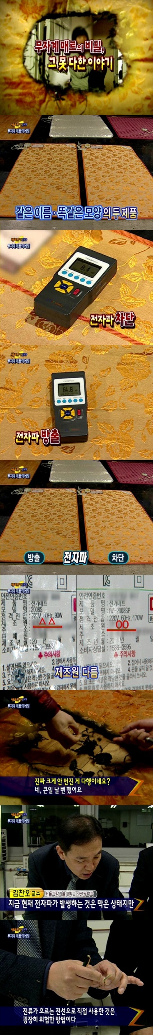 '무자계열선' 전기매트, 화재 위험 '심각'