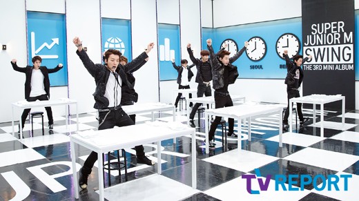 [T포토] 슈퍼주니어M '화려한 무대~'(엠 카운트다운)