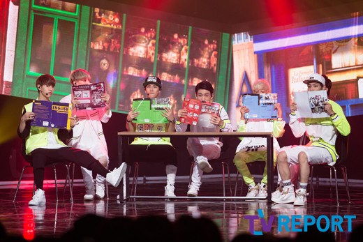 [T포토] 갓세븐 '독특 안무에 눈이 확'(엠 카운트다운)