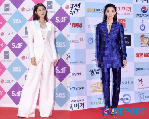 드레스 대신 수트, 달라진 시상식의 꽃